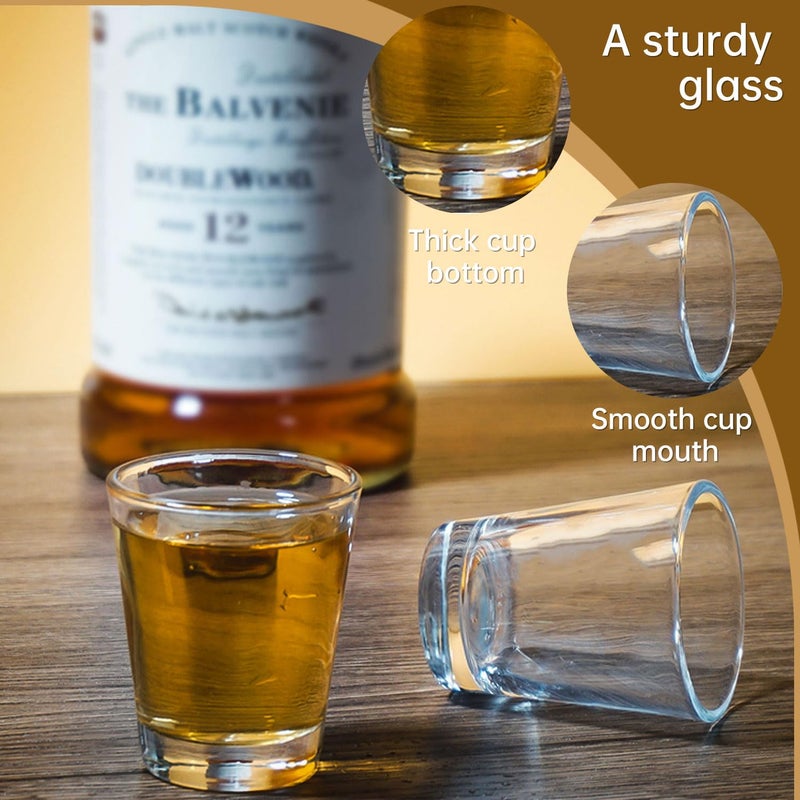 BCnmviku 1.5 oz Shot Glasses Sets with Heavy Base, Clear Shot Glass (6 Pack) - Image 5